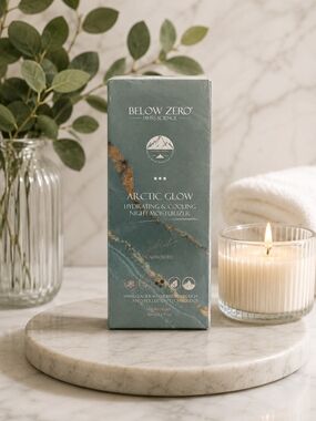 Below Zero Arctic Glow Hydrating & Cooling Night Moisturizer - Teal